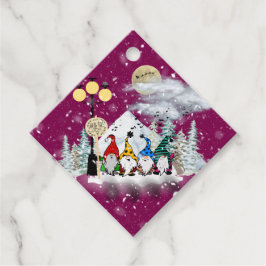 Elf Quartett Weihnachtsgeschenk Tag Geschenkanhänger