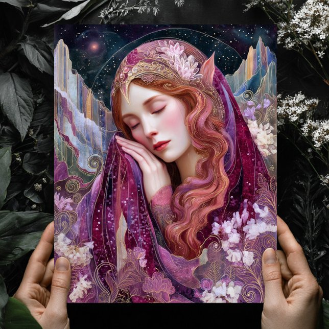 Elf Queen Goddess Celestial Fantasy Wall Art Print Poster (Von Creator hochgeladen)