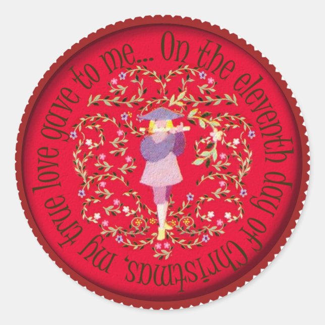 Elf Rohrleitungen Runder Aufkleber (Vorderseite)