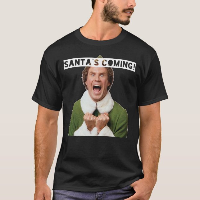 Elf - Santa&x27;s kommt! Klassischer T - Shirt (Vorderseite)