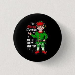 Elf-Santa-Zeichen Button