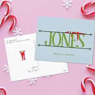 Elf Shenanigans Christmas Postcard Feiertagspostkarte