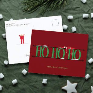 Elf Shenanigans Christmas Postcard Feiertagspostkarte