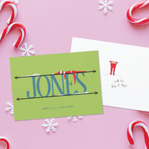 Elf Shenanigans Flat Christmas Card Feiertagskarte