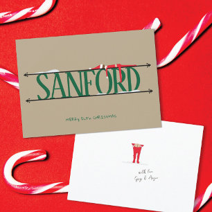 Elf Shenanigans Flat Christmas Card Feiertagskarte