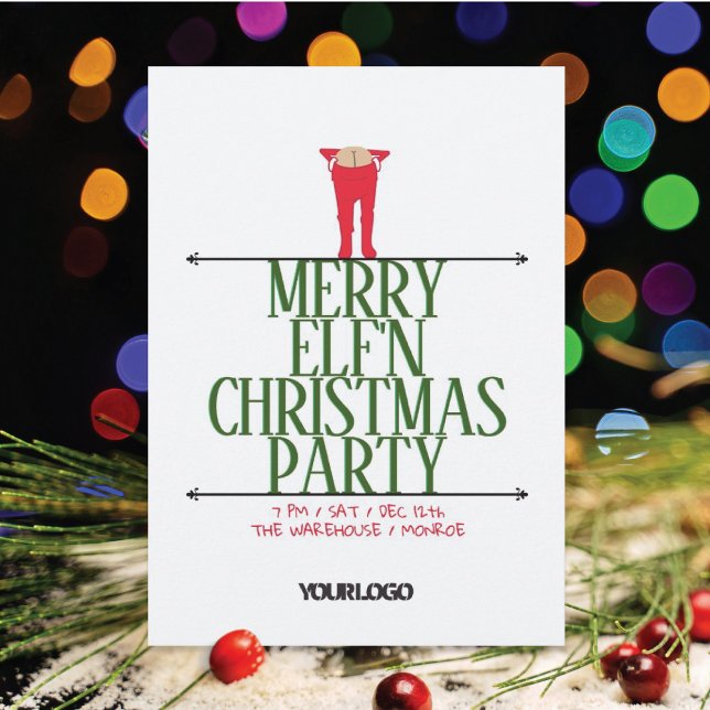 Elf Shenanigans Office Christmas Party Einladung (Von Creator hochgeladen)