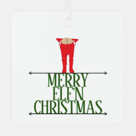 Elf Shenanigans Weihnachtsgrüße Ornament Aus Metall