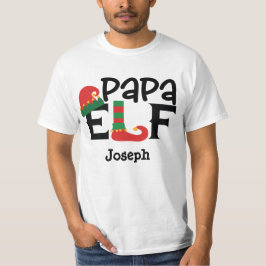Elf Shoe Papa Elf Hinzufügen Name Personalisierter T-Shirt