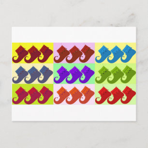 Elf Shoe Pop Art Postkarte