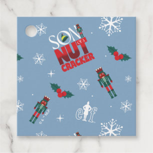 Elf "Sohn eines Nutcrackers" Wintermuster Geschenkanhänger