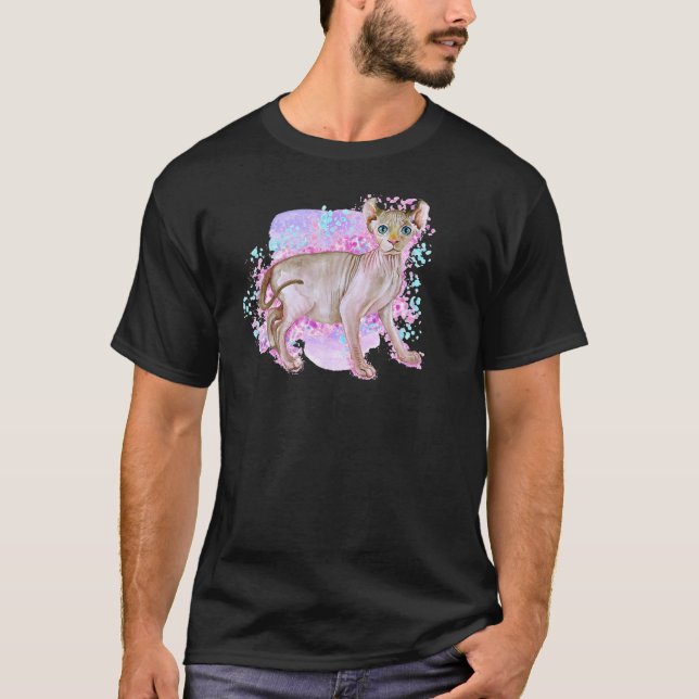 Elf-Sphinx-Katze T-Shirt (Vorderseite)