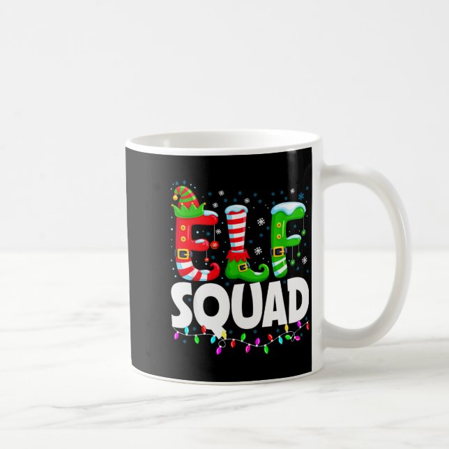 Elf Squad Christmas Family Matching Xmas Pajamas  Kaffeetasse (Rechts)