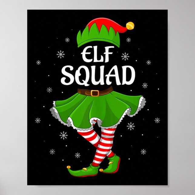 Elf Squad Christmas Matching Family Girls Women El Poster (Vorne)