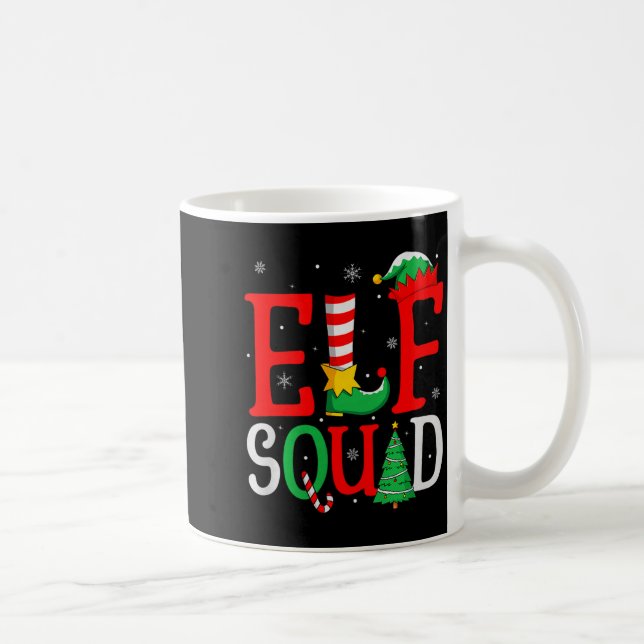 Elf Squad Christmas Matching Family Group Elf Xmas Kaffeetasse (Rechts)