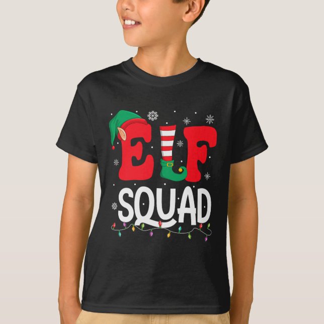Elf Squad Christmas Matching Family Group Elf Xmas T-Shirt (Vorderseite)