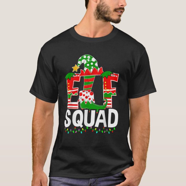 ELF Squad Christmas Matching Family Team Novelty  T-Shirt (Vorderseite)