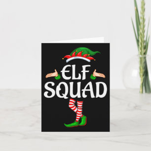 Elf Squad Familie Matching Group Weihnachten 1 Karte