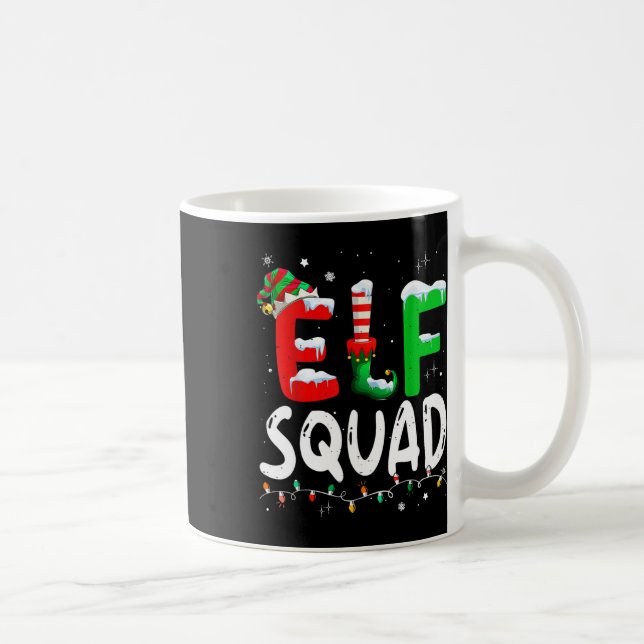 Elf Squad Familie Weihnachten Matching Pajamas Fun Kaffeetasse (Rechts)