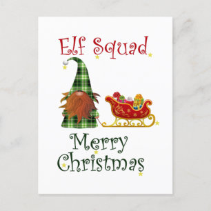 Elf-Squad frohe Weihnachten Postkarte