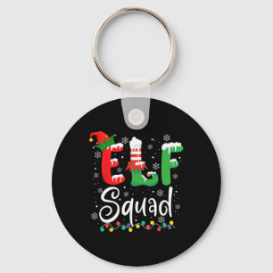 Elf Squad Fun Elf Familie Weihnachten Matching Paj Schlüsselanhänger