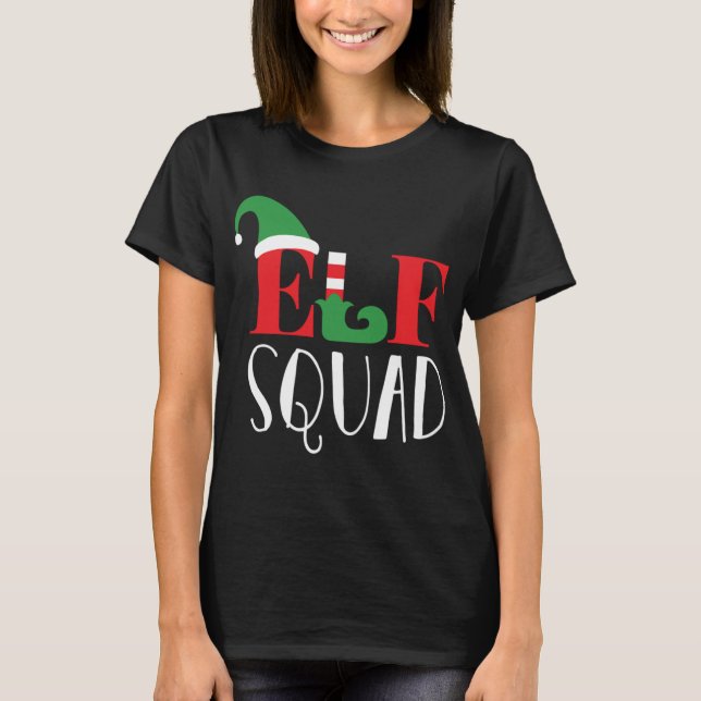 Elf Squad Funny Christmas Matching Top (Vorderseite)