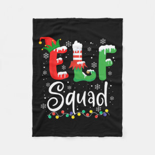 Elf Squad Funny Elf Familie Weihnachten Matching P Fleecedecke