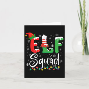 Elf Squad Funny Elf Familie Weihnachten Matching P Karte
