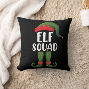 Elf Squad Funny Familie passt Weihnachten Kissen