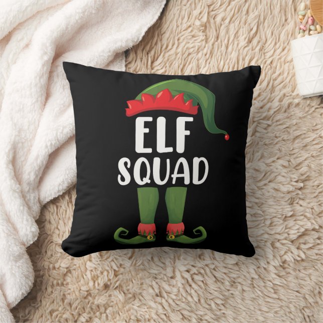 Elf Squad Funny Familie passt Weihnachten Kissen (Decke)