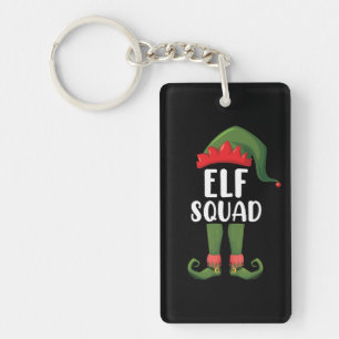 Elf Squad Funny Familie passt Weihnachten Schlüsselanhänger