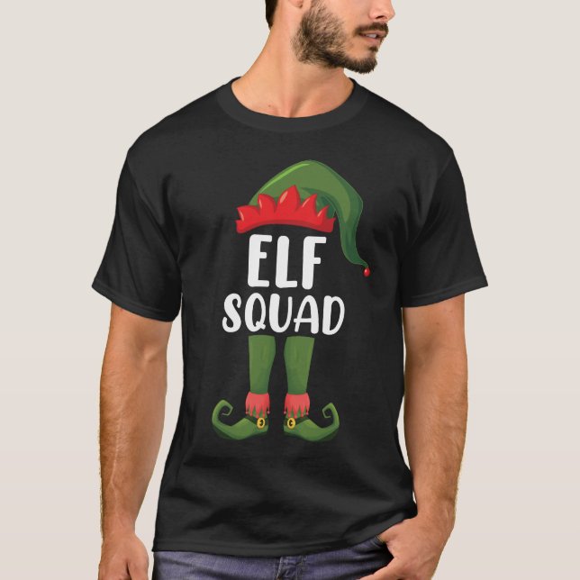 Elf Squad Funny Familie passt Weihnachten T-Shirt (Vorderseite)