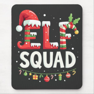 Elf Squad Funny Matching Christmas Outfit Mousepad
