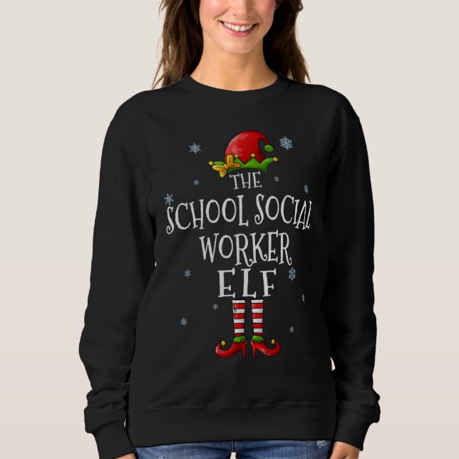 Elf Squad Funny Matching, die Sozialarbeiterin der Sweatshirt (Vorderseite)