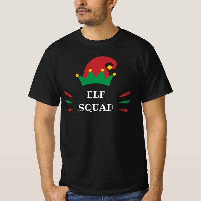 Elf Squad | Geeignetes Weihnachtself-Zitat T-Shirt (Vorderseite)