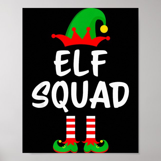 Elf Squad Matching Family Christmas  Poster (Vorne)
