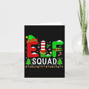 Elf Squad Matching Family Weihnachten Weihnachtsma Karte