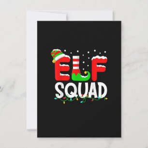 Elf Squad Shirt Funny Family Christmas Matching Pa Einladung