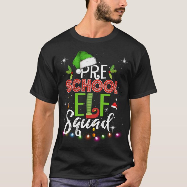 Elf Squad Vorschulweihnachtslehrer Top (Vorderseite)