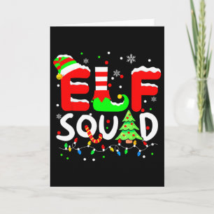 Elf Squad Weihnachts-Matching-Familie Kleinkind Ju Karte