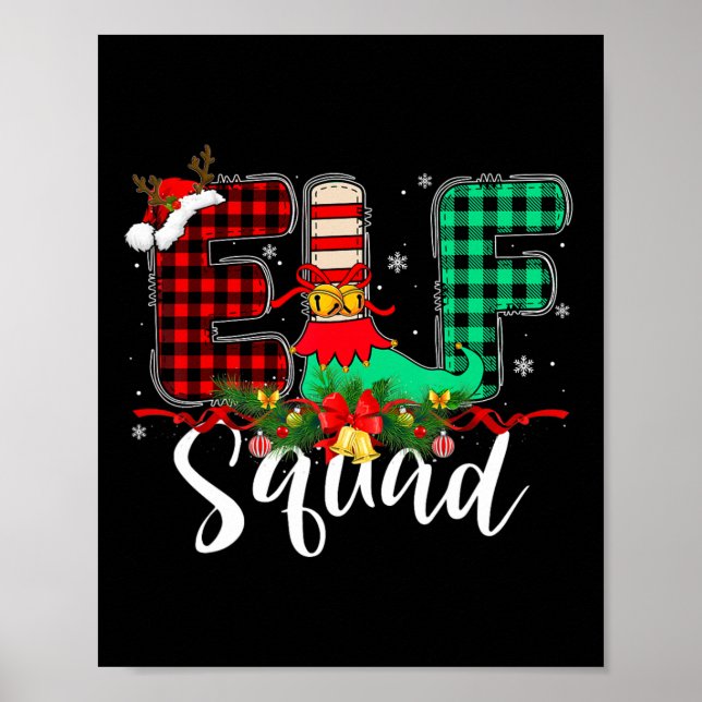 Elf Squad Weihnachtsfamilie Match Santa Xm Poster (Vorne)