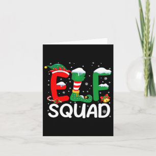 Elf Squad Weihnachtsfamilie Matching Pajamas Kids  Karte