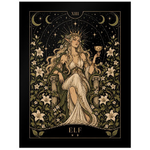 Elf, Sternenlicht-Tarot-Kunst Postkarte