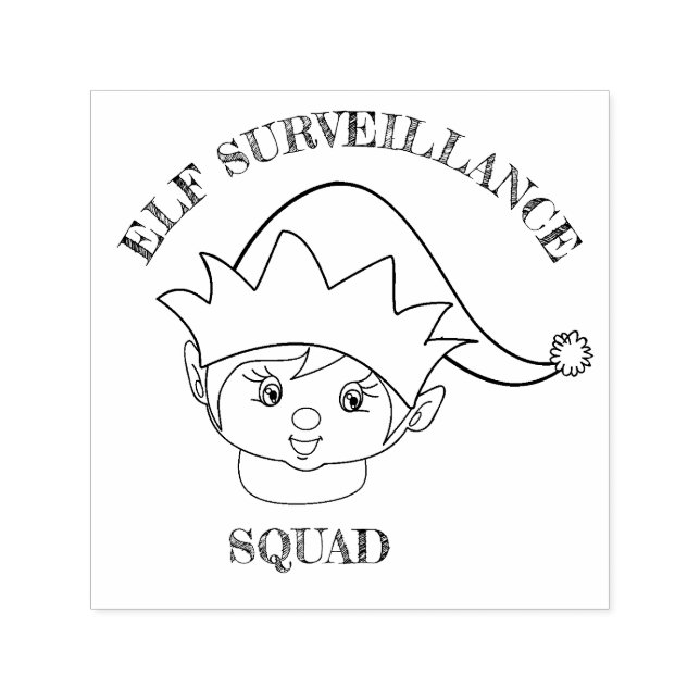 Elf Surveillance Squad Weihnachten Permastempel (Design)