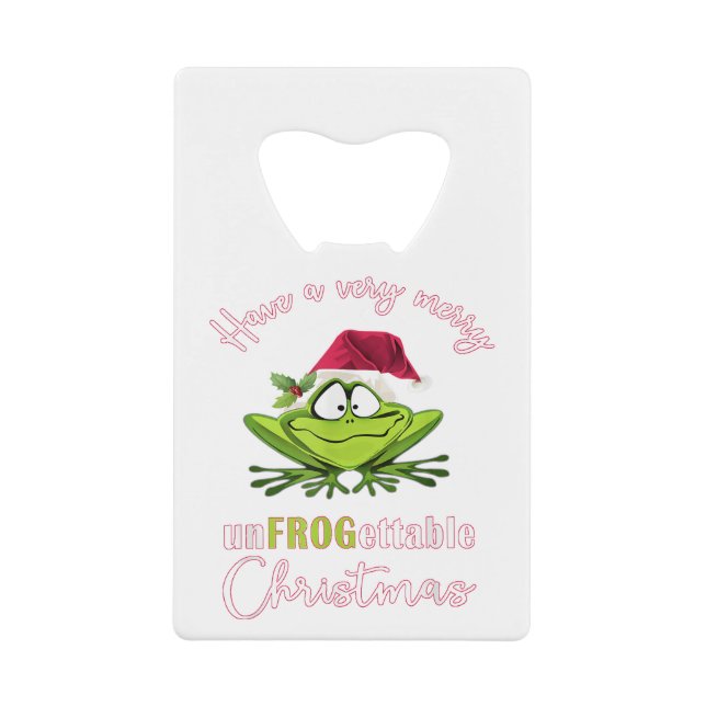 Elf Toad Frog Pun fertig zu Weihnachten Geldbeutel Flaschenöffner (Vorderseite)