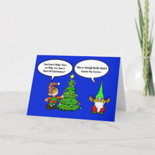 Elf und Gnome Funny Christmas Card Karte