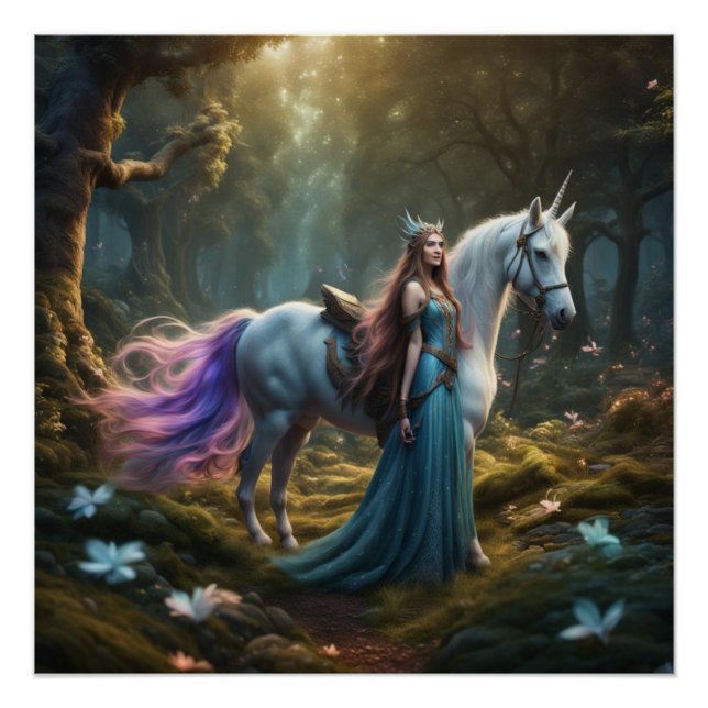 Elf Unicorn Poster (Vorderseite)