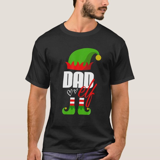 Elf Vater Weihnachts-Elf Familienkostüm für Väter  T-Shirt (Vorderseite)