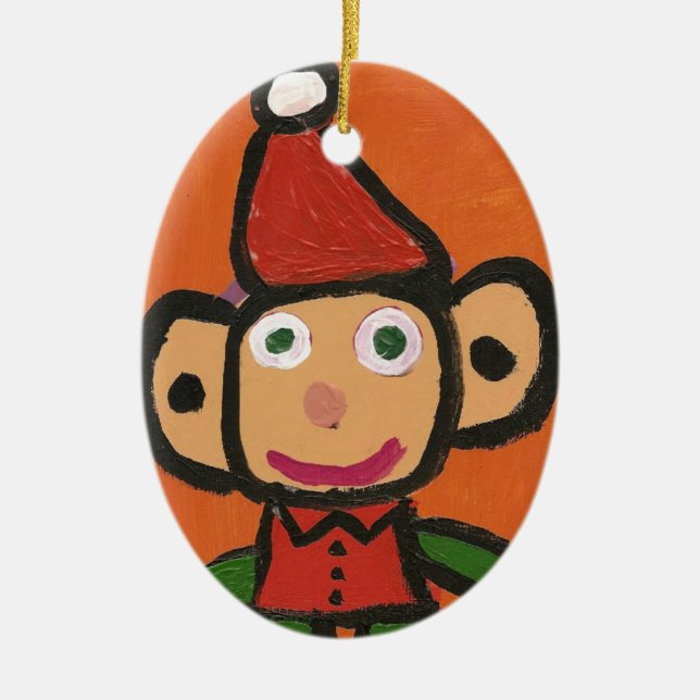 Elf-Verzierung Keramik Ornament (Vorne)