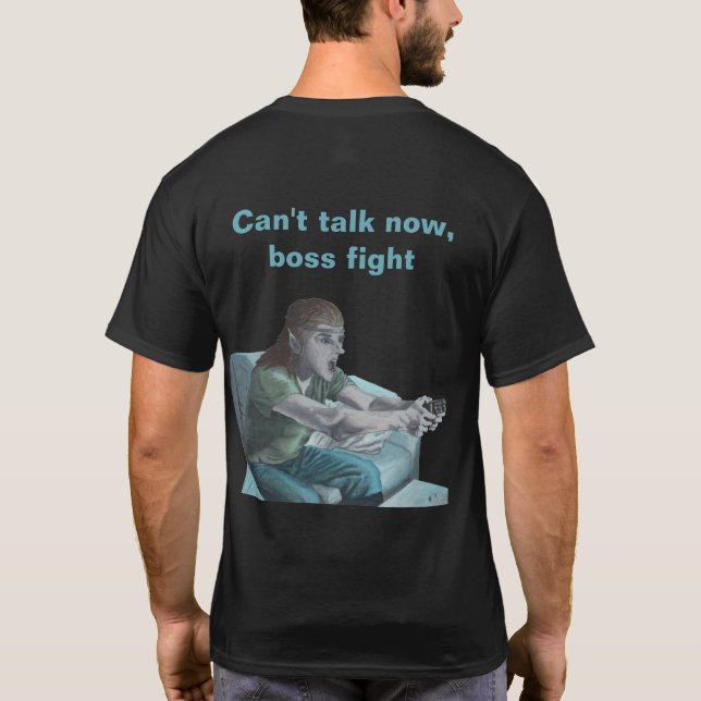 Elf Video Gamer Spielen Fantasy Art Shirt (Rückseite)