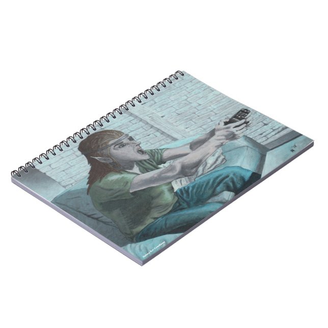 Elf Video Gamer Spiral Notebook Notizblock (Linke Seite)